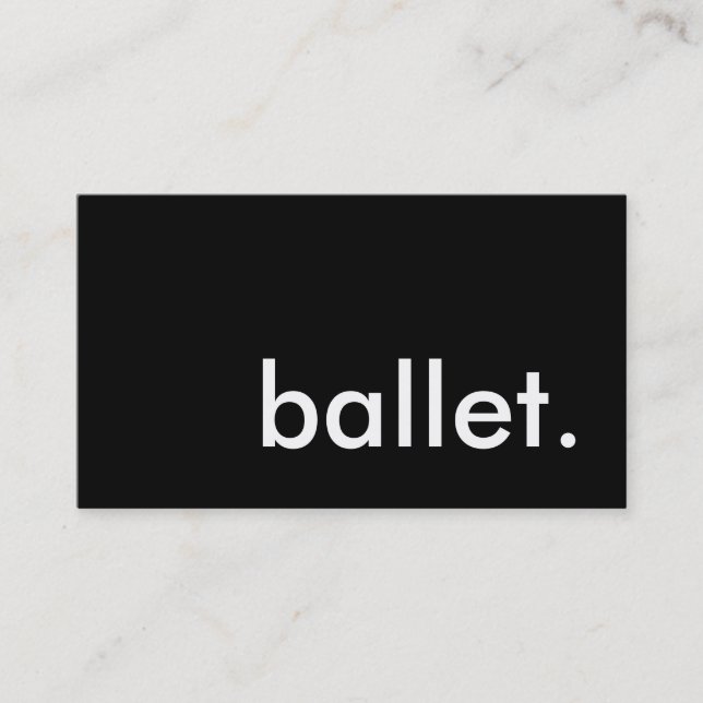 ballet. business card (Front)