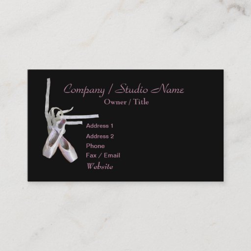 Customizable 'Ballet' Business Card