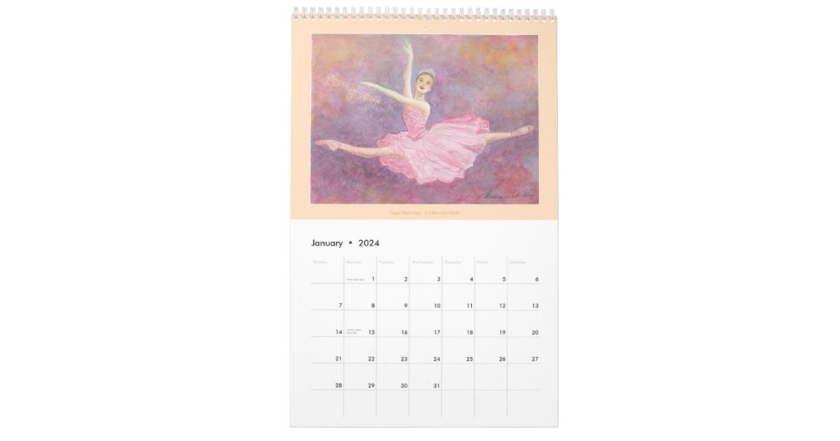 Ballet Calendar Zazzle