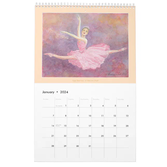 Ballet Calendar Zazzle