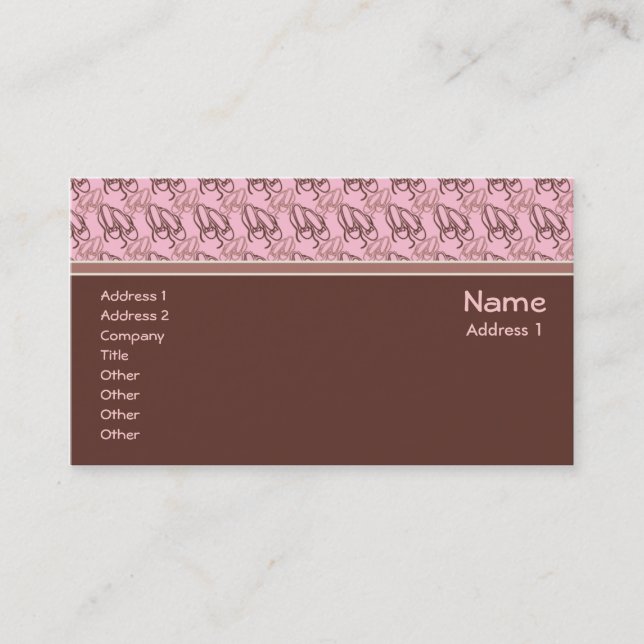 Ballet Card Template (Front)