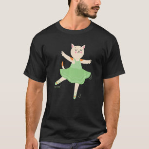 Ballet Cat Ballerina Love To Dance Ballet   T-Shirt