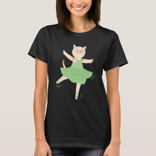 Ballet Cat Ballerina Love To Dance Ballet T_Shirt