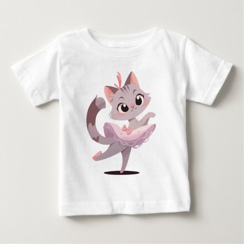 Ballet cat design baby T_Shirt