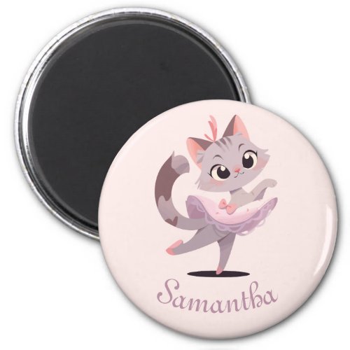 Ballet cat design magnet