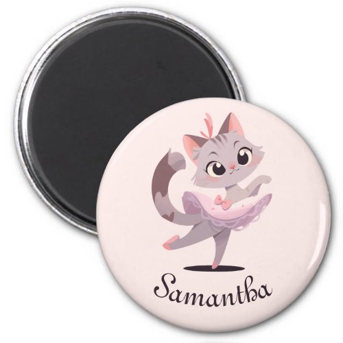 Ballet cat design magnet