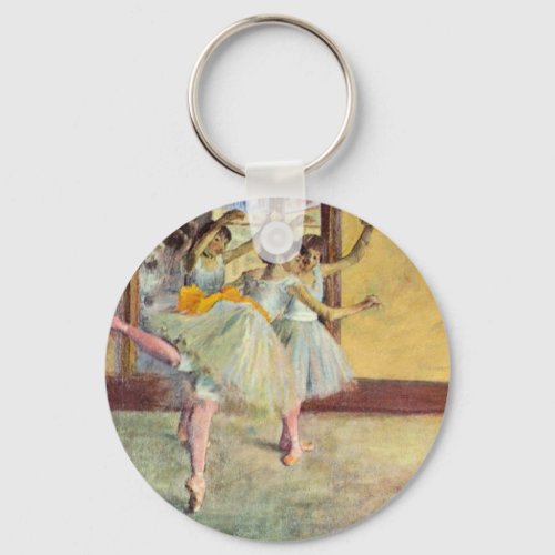 Ballet Class the Dance Hall by Edgar Degas Keychain