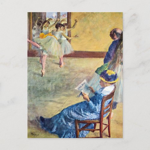 Ballet Class the Dance Hall by Edgar Degas Postcard