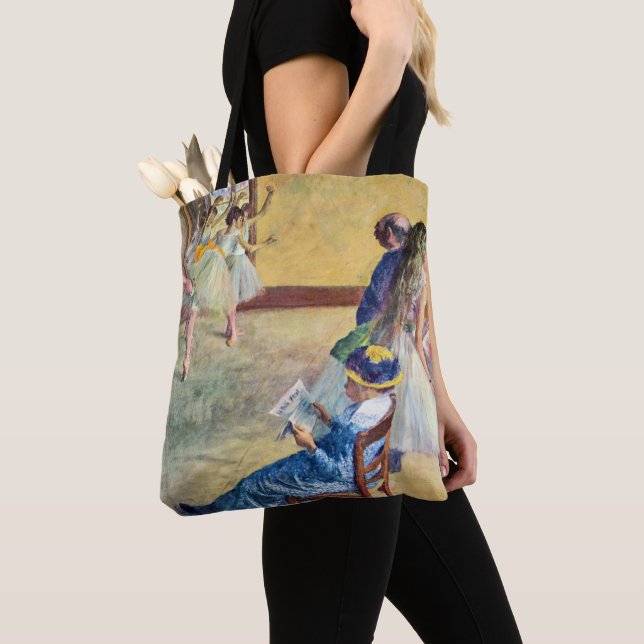 Ballet Class, the Dance Hall by Edgar Degas Tote Bag (Close Up)
