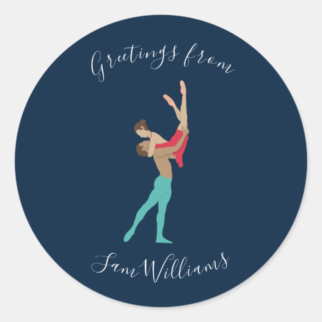 Ballet Classic Round Sticker (Front)