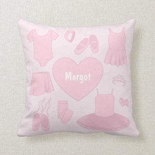 Ballet Clothes Pillow - Pink Background