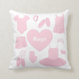 Ballet Clothes Pillow - White Background
