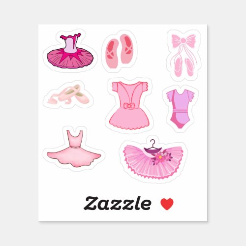 Ballet Clothes Stickers