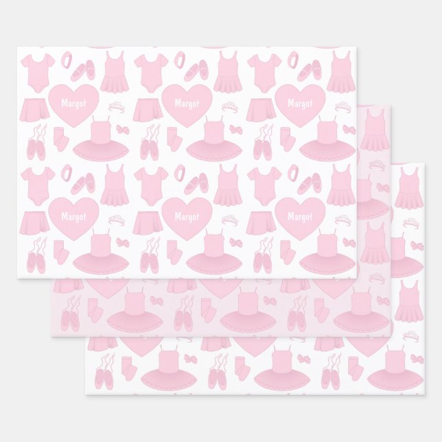 Ballet Clothes Wrapping Paper Sheet Set (Set)