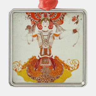 Ballet Costume for 'The Firebird', by Stravinsky Metal Ornament