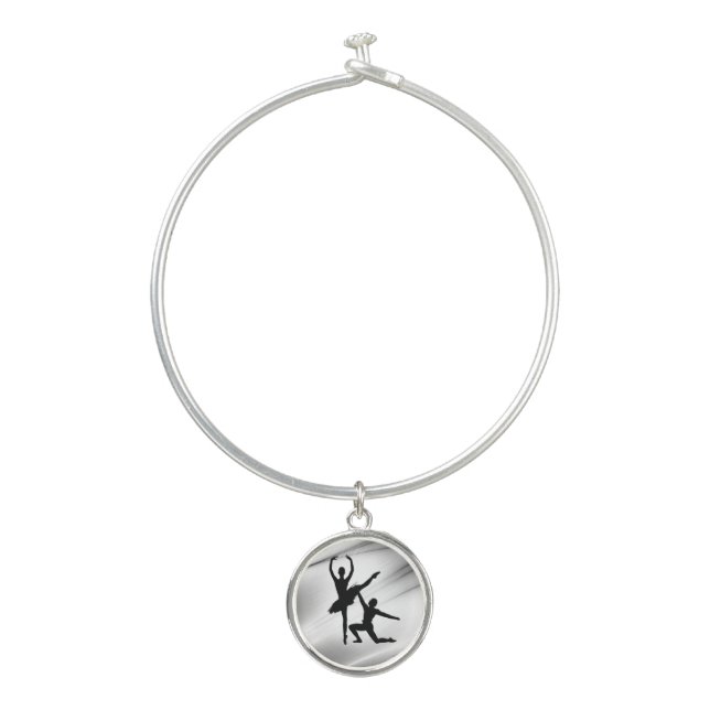 Ballet Couple Dance Bangle Bracelet (Front)