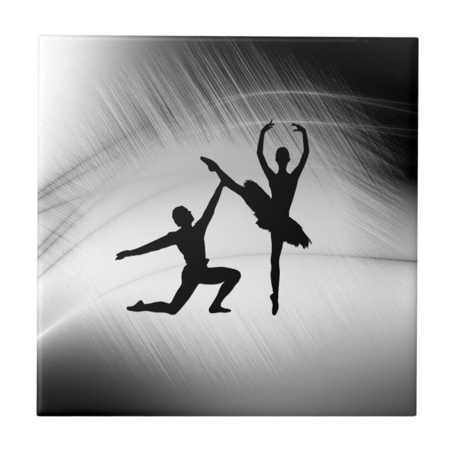 Ballet Couple Dance Ceramic Tile (Front)