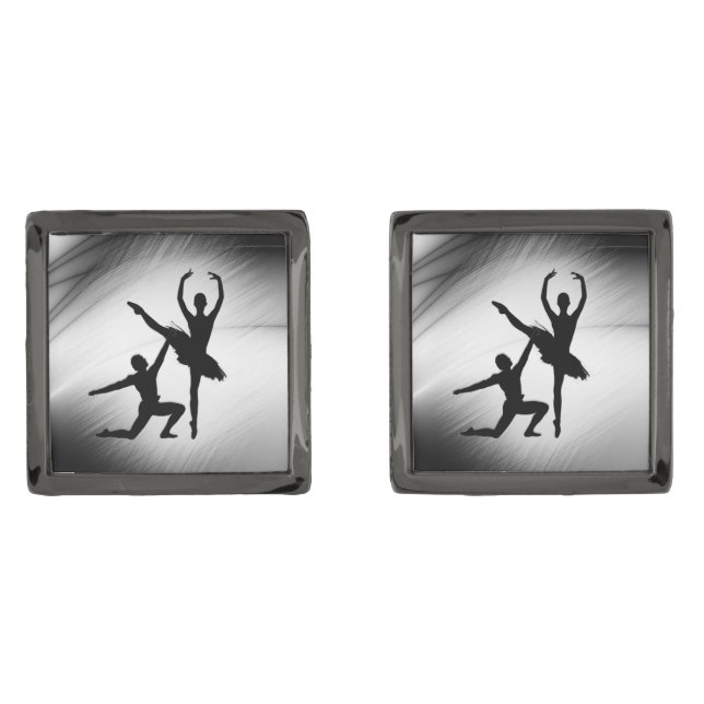 Ballet Couple Dance Cufflinks (Front)
