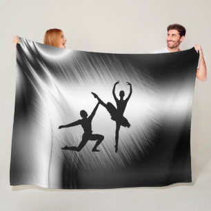 Ballet Couple Dance Fleece Blanket