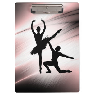 Ballet Couple Dance Pink Accent Clipboard