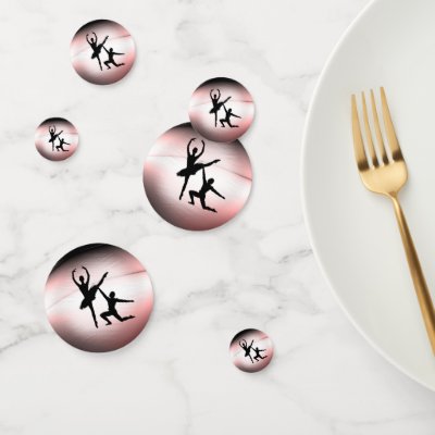 Ballet Couple Dance Pink Accent Confetti