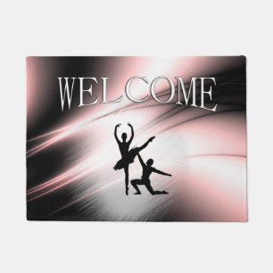 Ballet Couple Dance Pink Accent Doormat