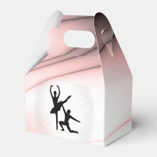 Ballet Couple Dance Pink Accent Favor Boxes