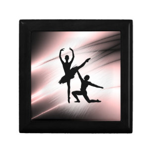 Ballet Couple Dance Pink Accent Gift Box