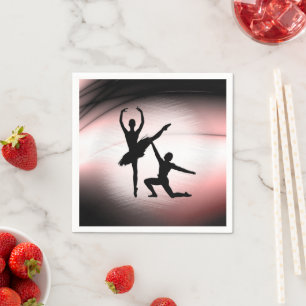 Ballet Couple Dance Pink Accent Napkins