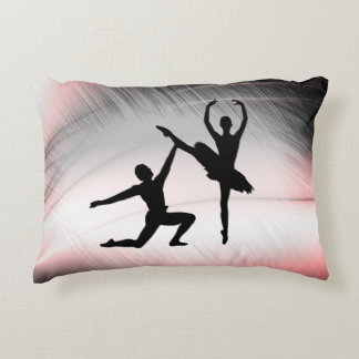 Ballet Couple Dance Pink Accent Pillow