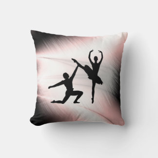 Ballet Couple Dance Pink Accent Throw Pillow