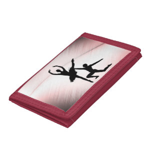 Ballet Couple Dance Pink Accent Tri-fold Wallet