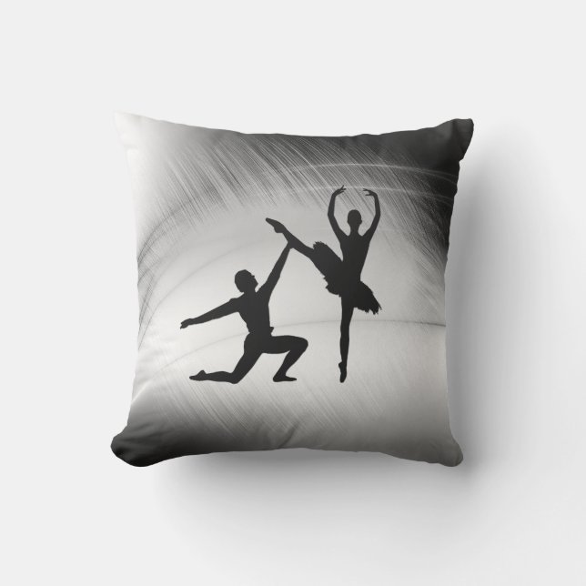 Ballet Couple Dance Throw Pillow (Front)