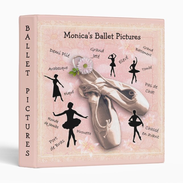 Ballet (customizable) 3 ring binder (Front/Spine)
