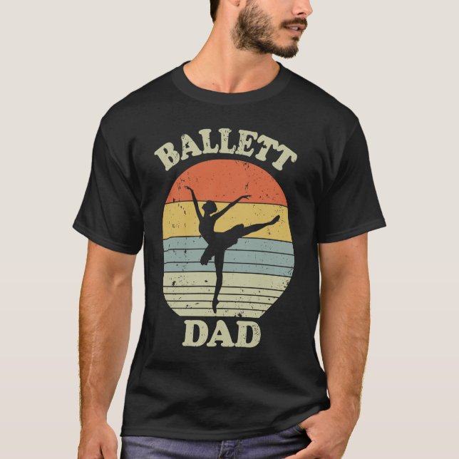 Ballet Dad Vintage Sunset Ballet T-Shirt (Front)