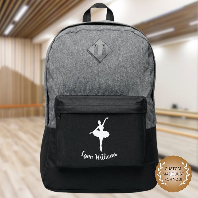 Ballet Dance Backpacks with Custom Name (Dance Backpack Bags Custom Name)