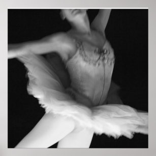 Ballet - Dance - Ballerina 9 - Black & White Poster