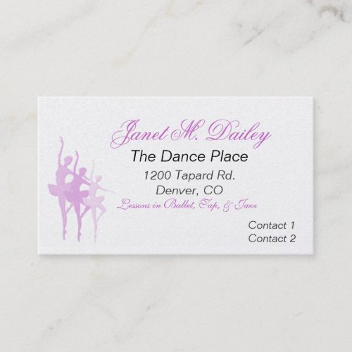 Ballet Dance Business Card