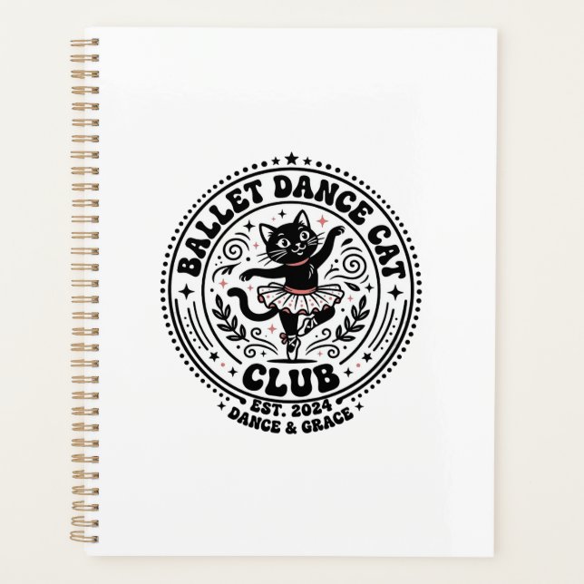 Ballet Dance Cat Pet Lover Shirt Art - Ballet Danc Planner (Front)