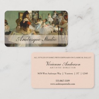 Ballet Dance Class | Edgar Degas | Vintage Business Card