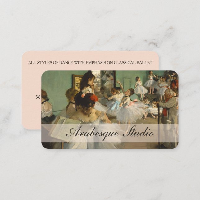 Ballet Dance Class | Edgar Degas | Vintage Business Card (Front/Back)