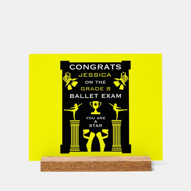 Ballet Dance Congratulations Acrylic Sign (Front)