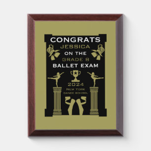 Ballet Dance Congratulations Award Plaque
