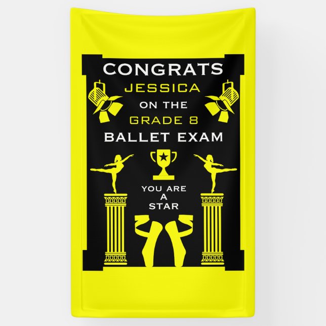 Ballet Dance Congratulations Banner (Vertical)