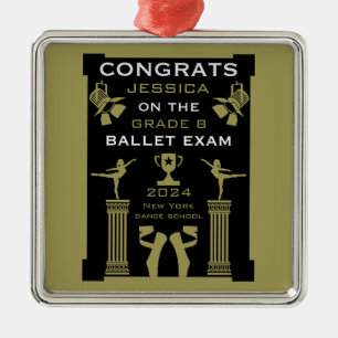 Ballet Dance Congratulations Metal Ornament