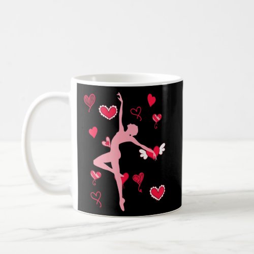 Ballet Dance Hearts En Pointe Dancing Ballerina Ba Coffee Mug