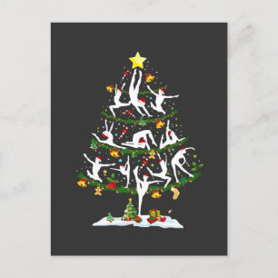 Ballet Dance Lover Xmas Lighting Ballet Christmas  Announcement Postcard