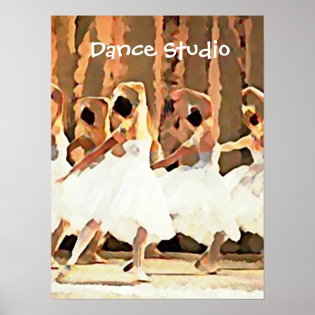 Ballet Dance On Stage Ballerinas Poster (Front)