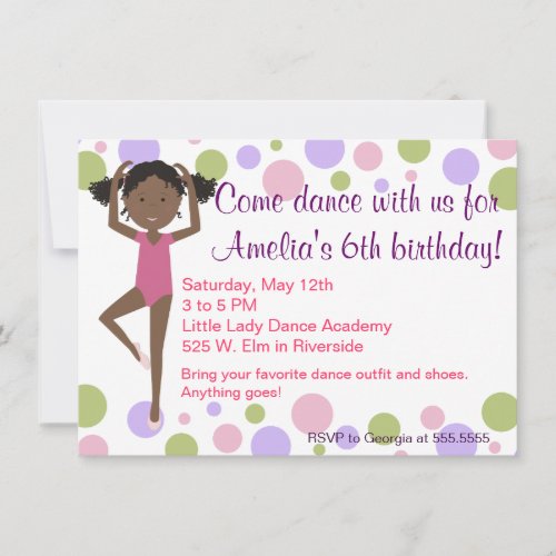 Ballet Dance Party Invitation
