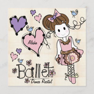 Ballet Dance Recital Invitation